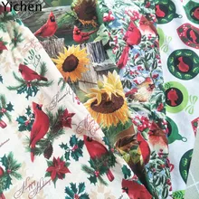 Рождество чистый хлопок Лоскутная Ткань мешок Одежда Подкладка Руководство Diy шарф подкладка птичка