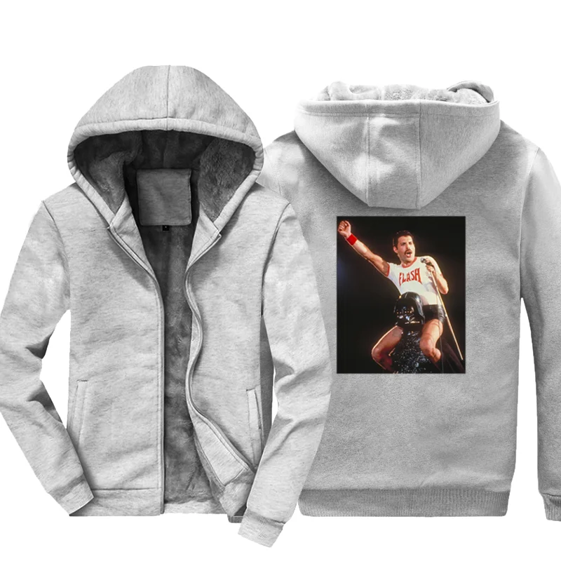 Queen Freddie Mercury Flash Gordon Live In Concert Hoodies Darth Vader New Winter Keep Warm Thicken Sweatshirts Men Streetwear