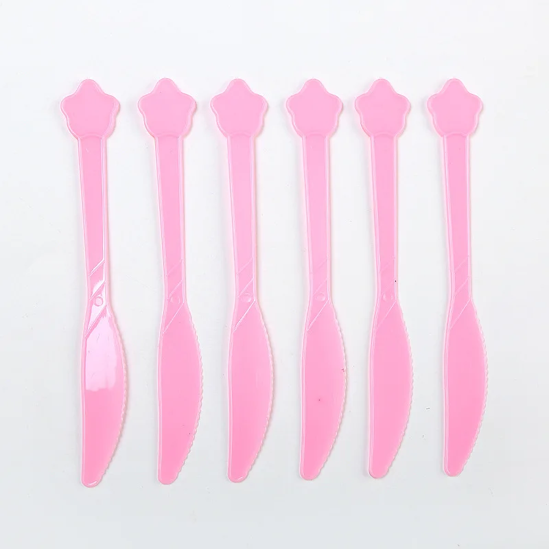 Knife 6 pcs Цирковая тематика, украшения для дня рождения, одноразовая посуда, бумажные стаканчики и тарелки, скатерть, соломинки, цирковые принадлежности для дня рождения - Цвет: Knife 6 pcs