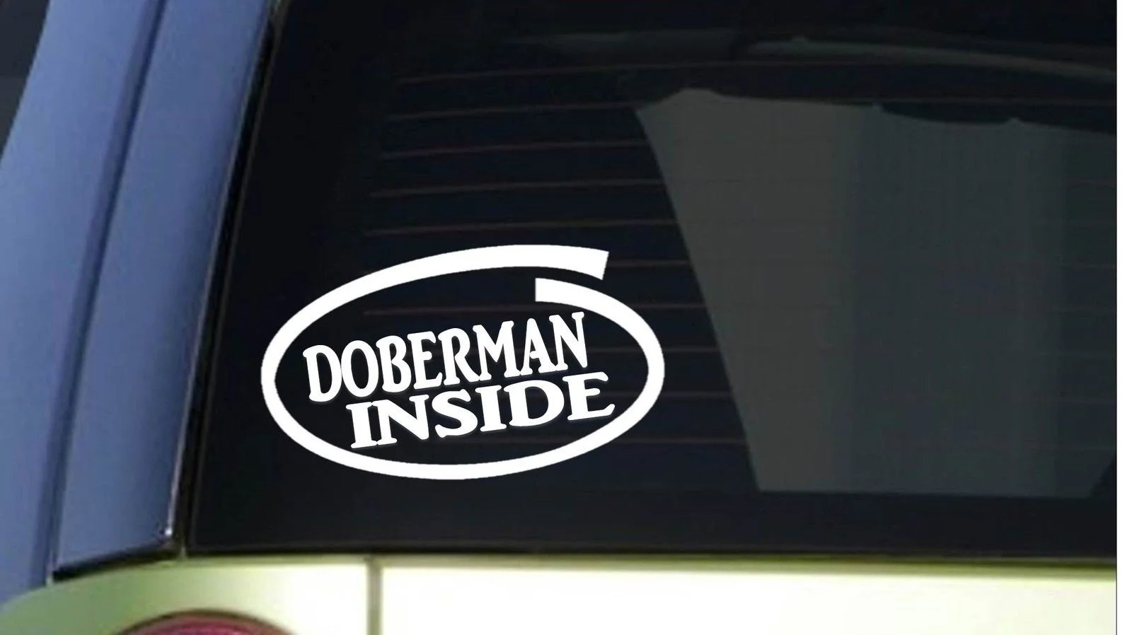 Doberman Inside " Широкая наклейка Собака Обучение щенок пиншер стикер на окно
