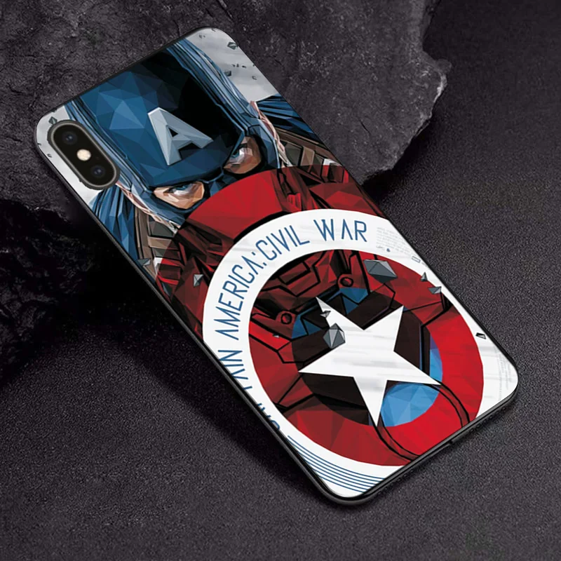 Чехол для телефона чехол для iPhone 5, 5s SE 7 8 6 6s Plus чехол Marvel Мстители черный ТПУ чехол для iPhone X XR XS Max 11 Pro Max чехол - Цвет: TPUBLK636