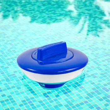 

Swimming pool spa 8 inch chemical brominated tablet automatic independent float ball dispenser wire disinfection kit