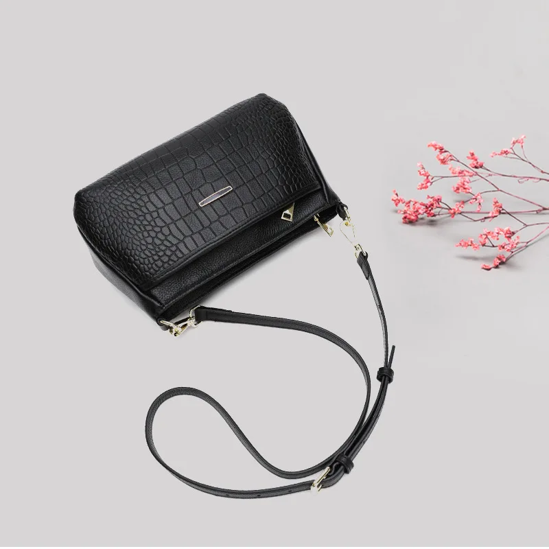 

WOMEN'S Leather Bags 2019 New Style Shoulder Bag Elegant Middle-aged Mom Shoulder Bag Full-grain Leather WOMEN'S Bag 0431