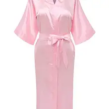 Женский свадебный халат пикантная Пижама для невесты ночная рубашка атласная Повседневная неглиже длинное нижнее белье Ночная рубашка для сна Большие размеры