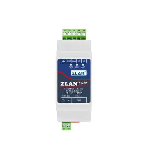 ZLAN 5143D Din 레일 직렬 RS485-이더넷 TCP IP 서버 이더넷 컨버터, 어댑터 옵션 포함 3
