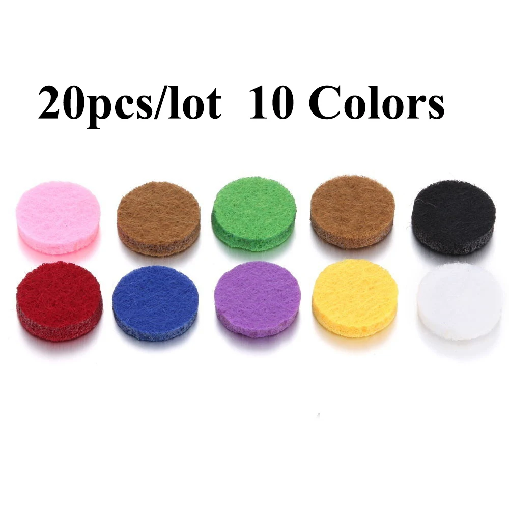 20pcs Pads Новое дерево жизни автомобиля Perfime диффузор клип Lockt кулон ожерелье 316L Снежинка из нержавеющей стали ароматерапия ювелирные изделия с диффузором - Окраска металла: 20pcs Pads