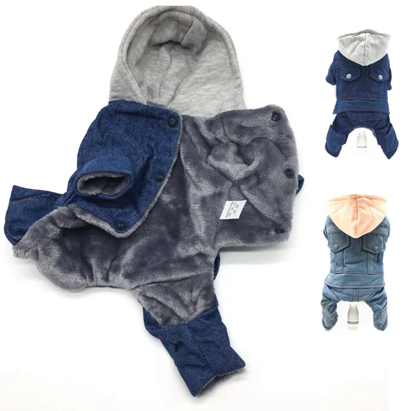 

Luxury Winter Dog Waterproof Jacket Puppy Dog Clothes Pet Outfits Dog Denim Coat Costume Chihuahua Poodle Bichon Pet Clothing