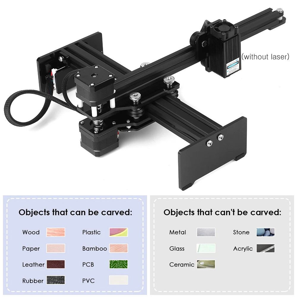 

Portable Engraving Carving Machine Desktop Laser Engraver Mini Carver DIY Laser Logo Mark Printer Working Area 170*200mm