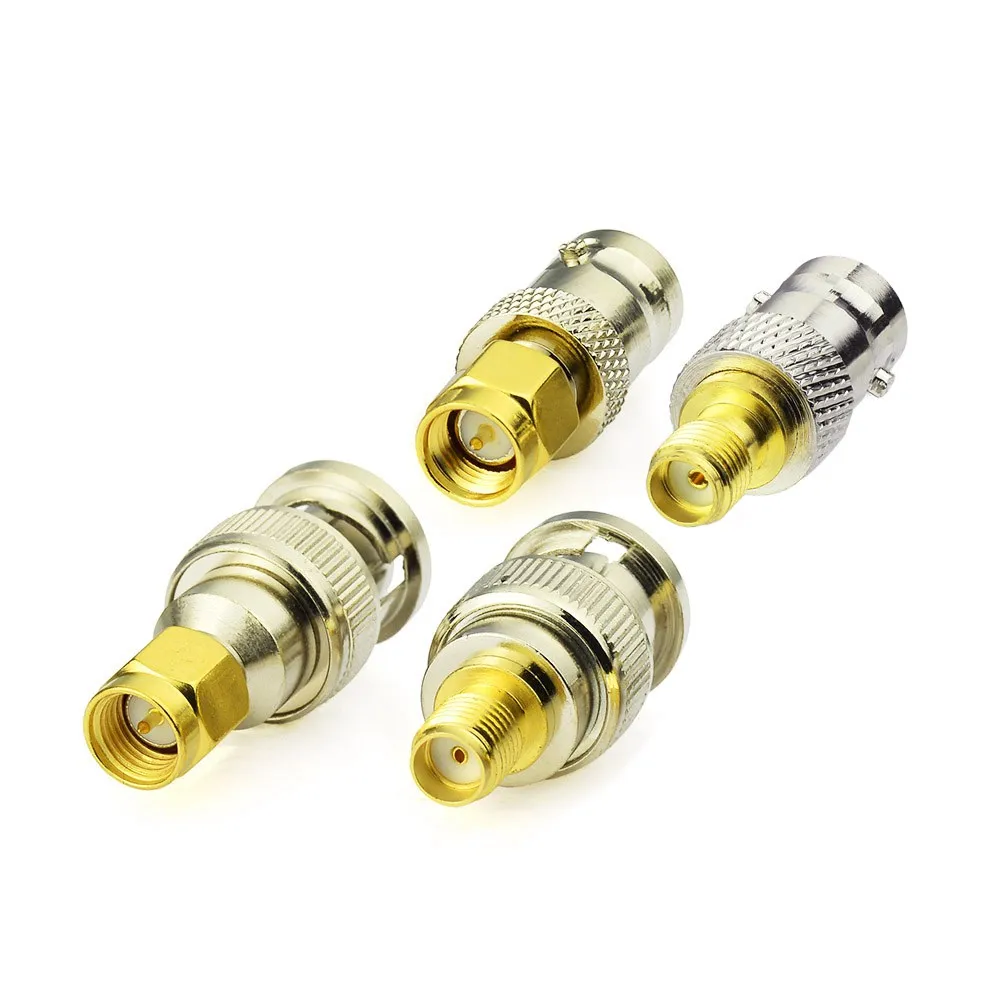Superbat 4 шт./комплект SMA BNC RF kit to типа коннектор набор никелированный и позолоченный