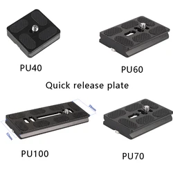 Universal 40mm 60mm 70mm 100mm Aluminium Camera Quick Release Plate For Benro Arca Swiss Canon Nikon Sony Tripod Ball Head DSLR