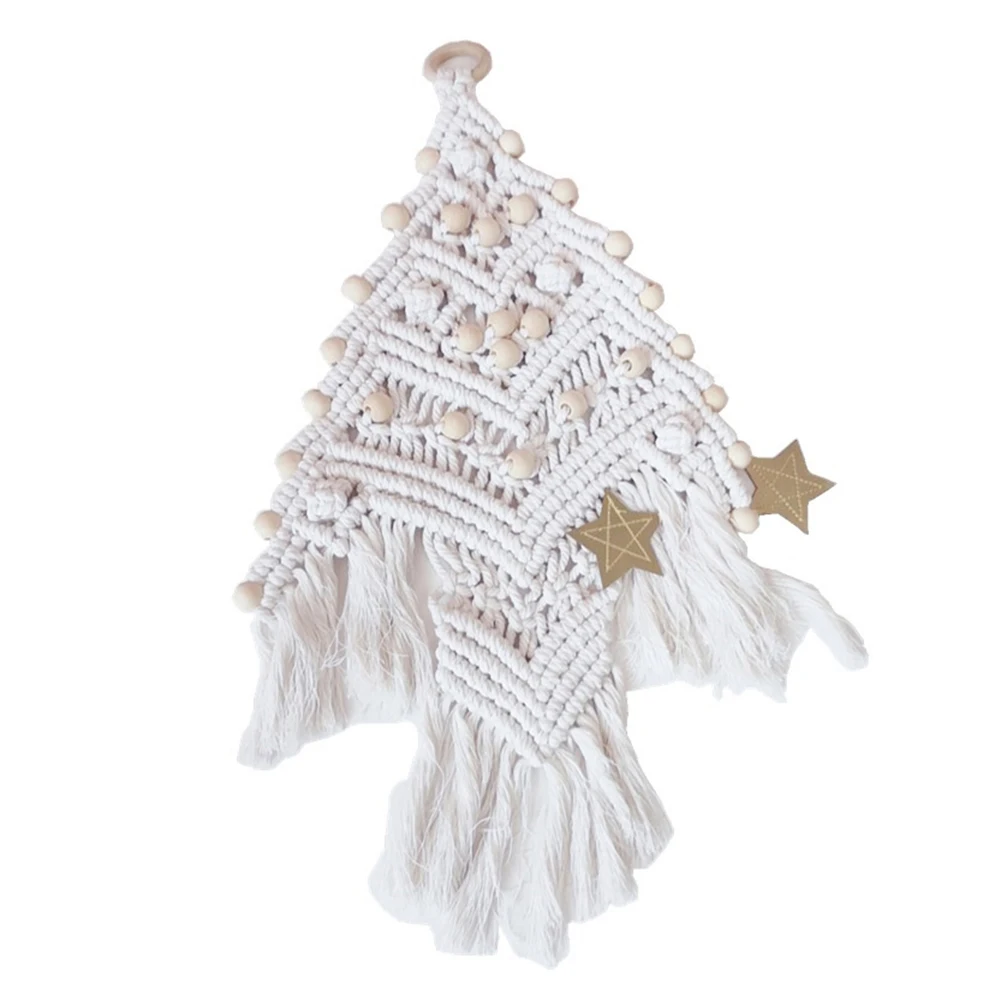 Рождественская елка хлопок богемный макраме настенные Висячие тканые для дома и общежития украшения