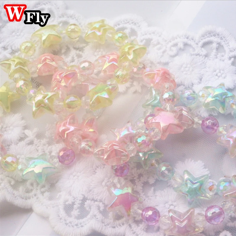 Bracelet Jewelry Harajuku Handmade Lolita Girl Candy Color stars Multicolour Crystal