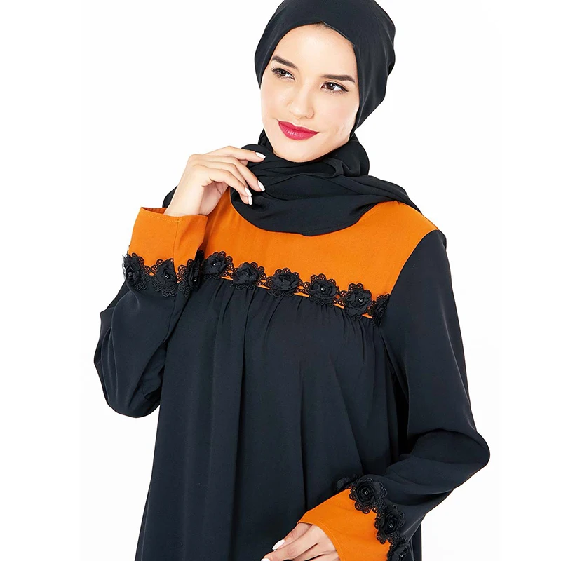 Плюс Размеры абайя, кафтан Дубайский хиджаб мусульманское платье исламское Костюмы Абая для женщин турецкие Платья Восточный халат из марокена халат Turque