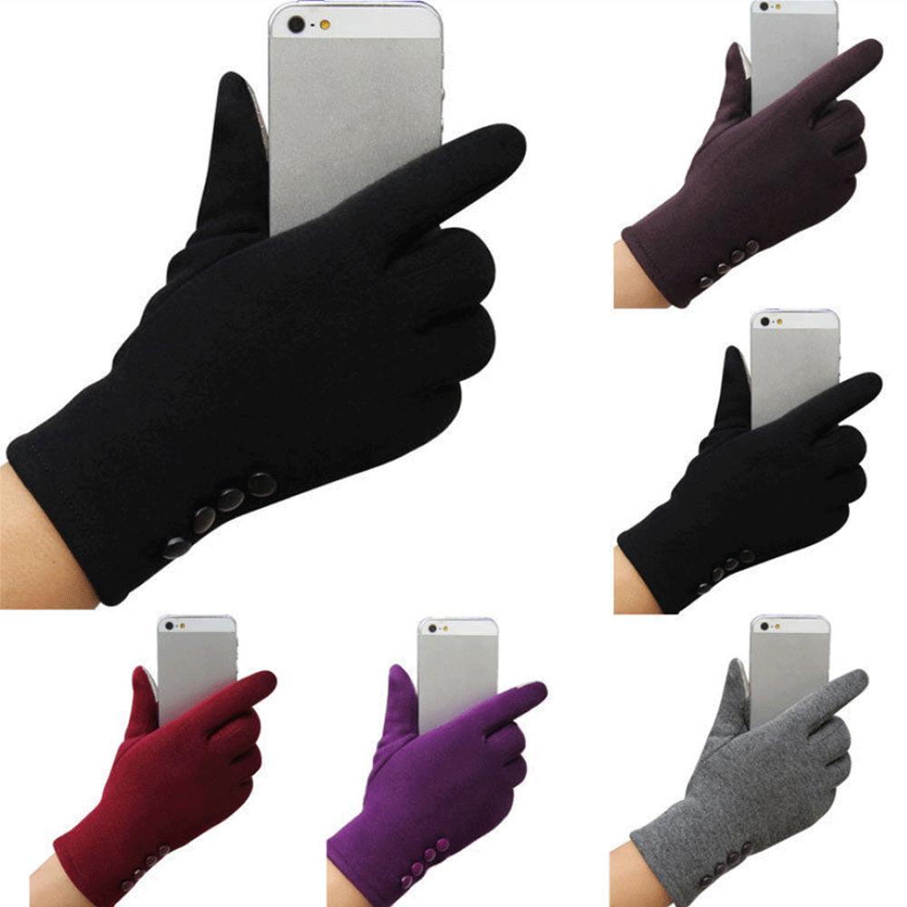 Модные повседневные женские теплоизоляционные зимние теплые перчатки с сенсорным экраном для смартфона