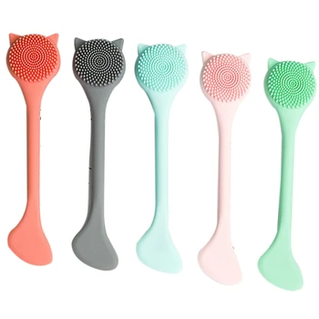 

Portable Soft Silicone Double-Ended Nose Brush Face Mask Brush Skin Care Massager Washing Face Exfoliating Beauty Tool