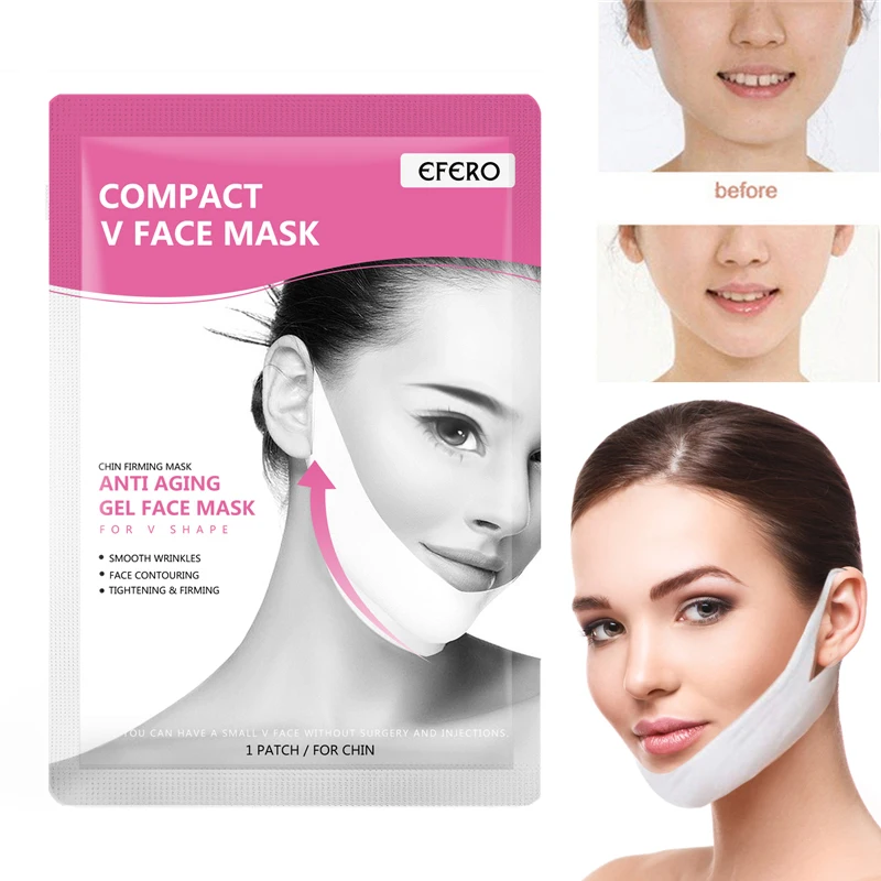 

3pcs Lifting Face Mask V Shape Face Slim Chin Check Neck Lift Mask Anti Aging Anti Wrinkle Gels Firming Face Mask Face Skin Care