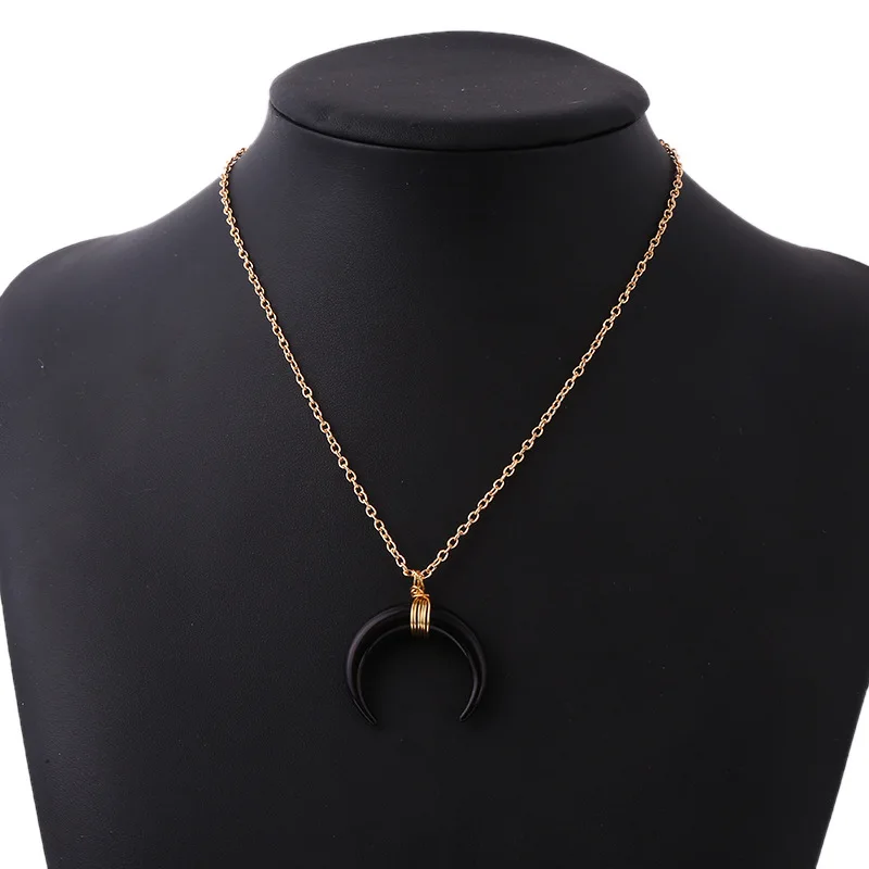 Женское ожерелье с подвеской в виде полумесяца из смолы | Украшения и аксессуары