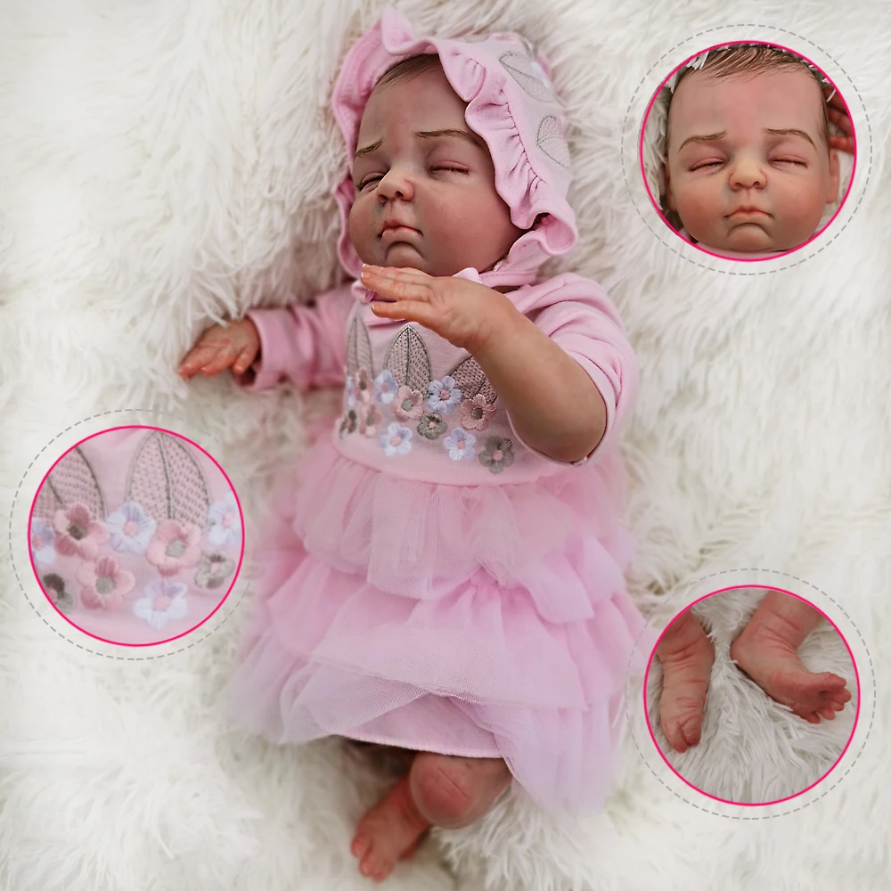 Reborn baby Boutique, силиконовая кукла, 22 дюйма, 55 см, ручная работа, для новорожденных, настоящая кукла, живая для детей, подарок, bebe, коллекция reborn