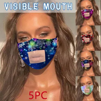 

Smile Communicator Face Mask With Clear Vinyl Visible Expression Lip Reading Mascarilla Reutilizable Mondkapjes Herbruikbaar