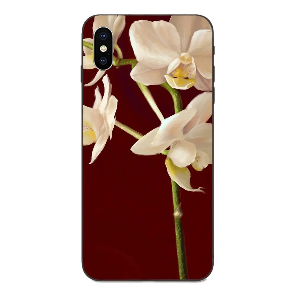 Орхидея для Xiaomi Redmi Note 3 3 S 4 4A 4X5 5A 6 6A 7 7A K20 Plus Pro S2 Y2 Y3 чехол для телефона из мягкого силикона ТПУ с рисунком черный чехол