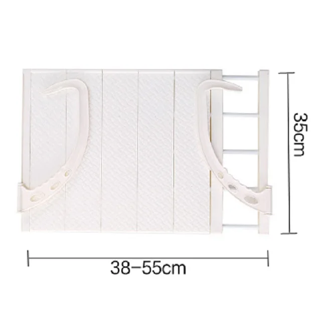 W-38-55 Portable Balcony Hanging Folding Drying Rack Underwear Socks Shoe Multi-function Plastic Indoor Telescopic Clothes Rack Holder - Цвет: W-38-55