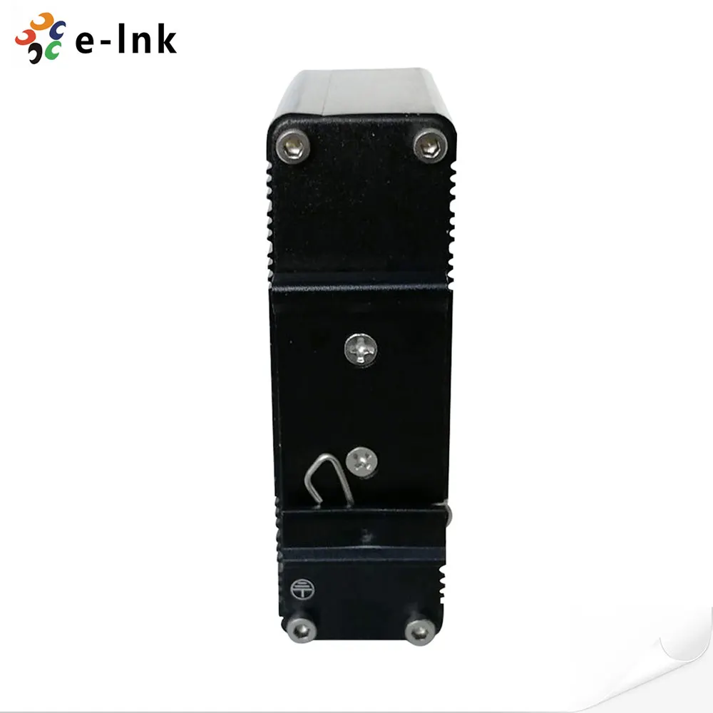 Мини промышленный 1 порт 100/1000X SFP в 2 порта 10/100/1000T 30 Вт PoE + медиаконвертер с входом 12