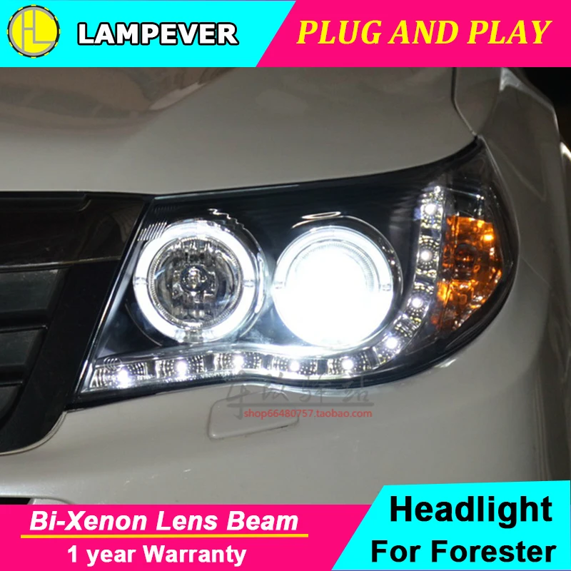 Автостайлинг фары для Subaru Forester 2008-2012 светодиодный ные DRL H7 D2H Hid опция ангельский