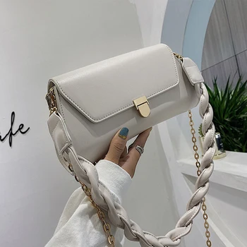 

Solid Color Pu Leather Underarm Bags For Women 2020 Korean Fashion Top Handle Shoulder Messenger Bag Crossbody bags lady handbag