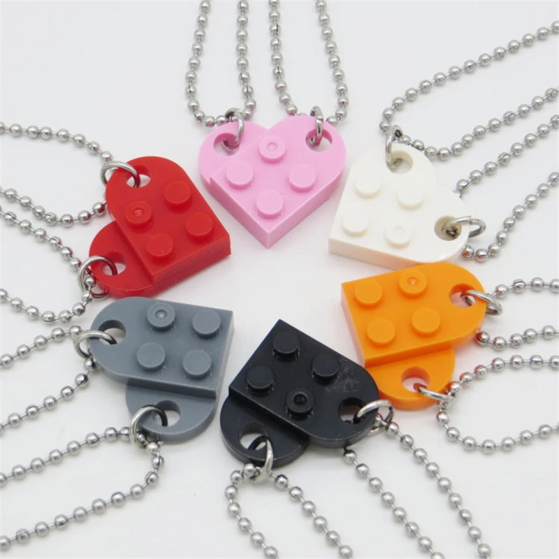 heart lego necklace