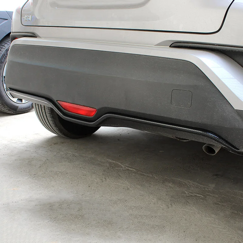 Carbon Fiber Car Rear Bumper Trim Exterior Chrome Cover For Toyota Chr