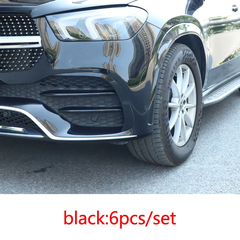 Отделка Рамы Для Mercedes gle w167 gle carbon gle gle 350/amg 450 500e amg аксессуары для внешней отделки - Название цвета: plastic black 6pcs