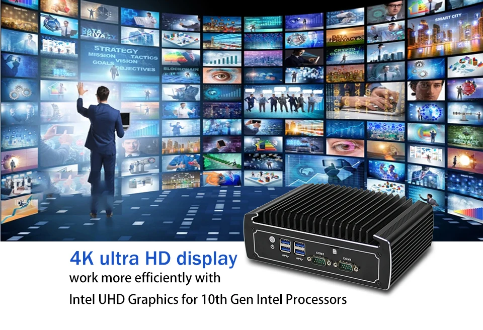 Yanling Fanless Intel Core I3 1010u Mini PC - 2 LAN Ports, Windows 11 OS Description Image.This Product Can Be Found With The Tag Names Barebone Mini PC, Computer Office, Pc