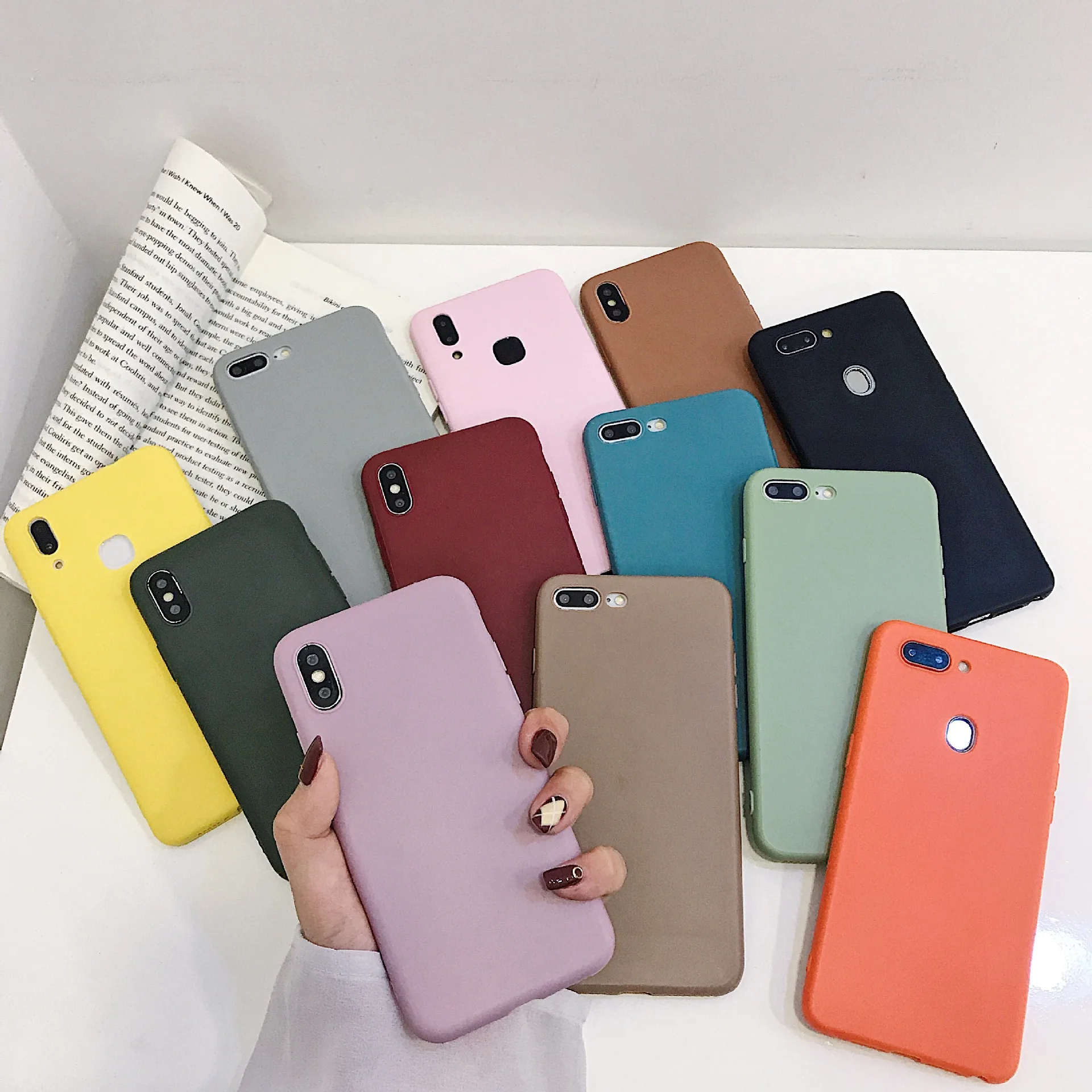 Apple Mobile Phone Case with Silicone Vivo Abrasive Soft Oppo Color Relief Painting | Мобильные телефоны и аксессуары