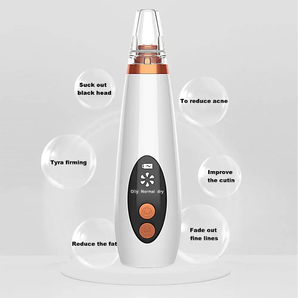 

Beauty Electric Blackhead Black Dot Remover Face Acne Pore Cleaner Removal Vacuum Suction Facial Tools with USB Rechargeable