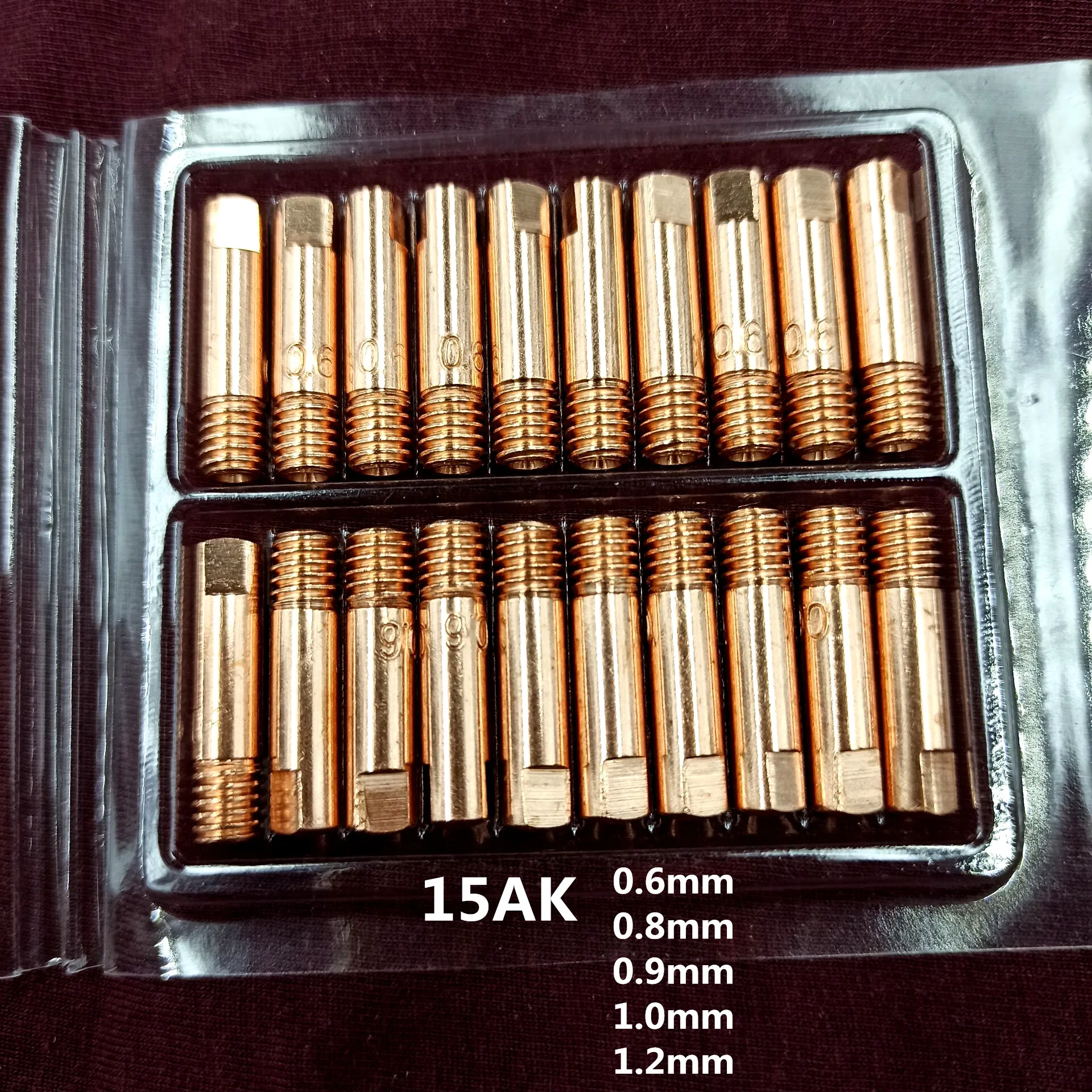 15AK for Binzel Torch/Gun Consumables MIG Wire Electric Welding Tips for the MIG Welding Machine with 1Box Dredge Neeles