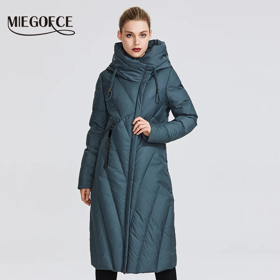 Goedkoop Miegofce 2019 Nieuwe Collectie Vrouwen Jas Met Een Slip Winddicht Kraag Vrouwen Parka Zeer Stijlvolle Vrouwen Winter Jas