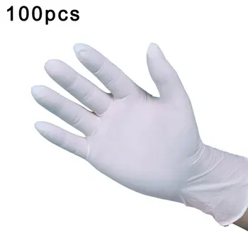 

100pcs Disposable Latex Gloves Electronic Laboratory Gloves Disposable Working Gloves Reusable Gloves