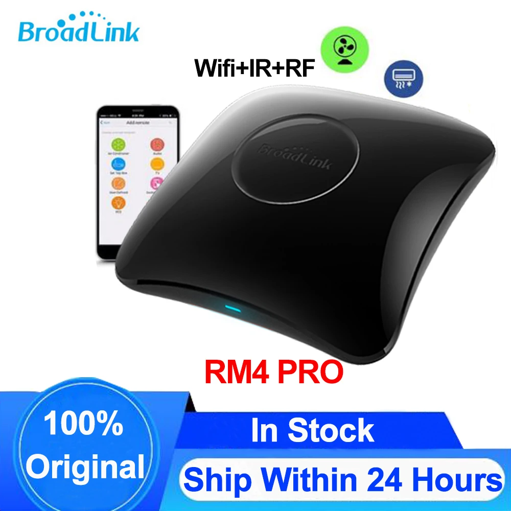 

Broadlink RM4 PRO Wifi IR RF Universal Remote Controller Smart Home Remote Control TV Air Conditioning Work with Alexa Google