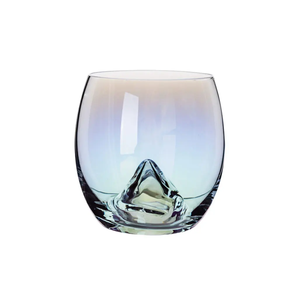 INS Home креативная стеклянная чашка Радужная КАПЛЕВИДНАЯ Бессвинцовая Хрустальная стеклянная чашка для вина семицветная стеклянная кружка для воды бар бокал для вина - Цвет: colorful
