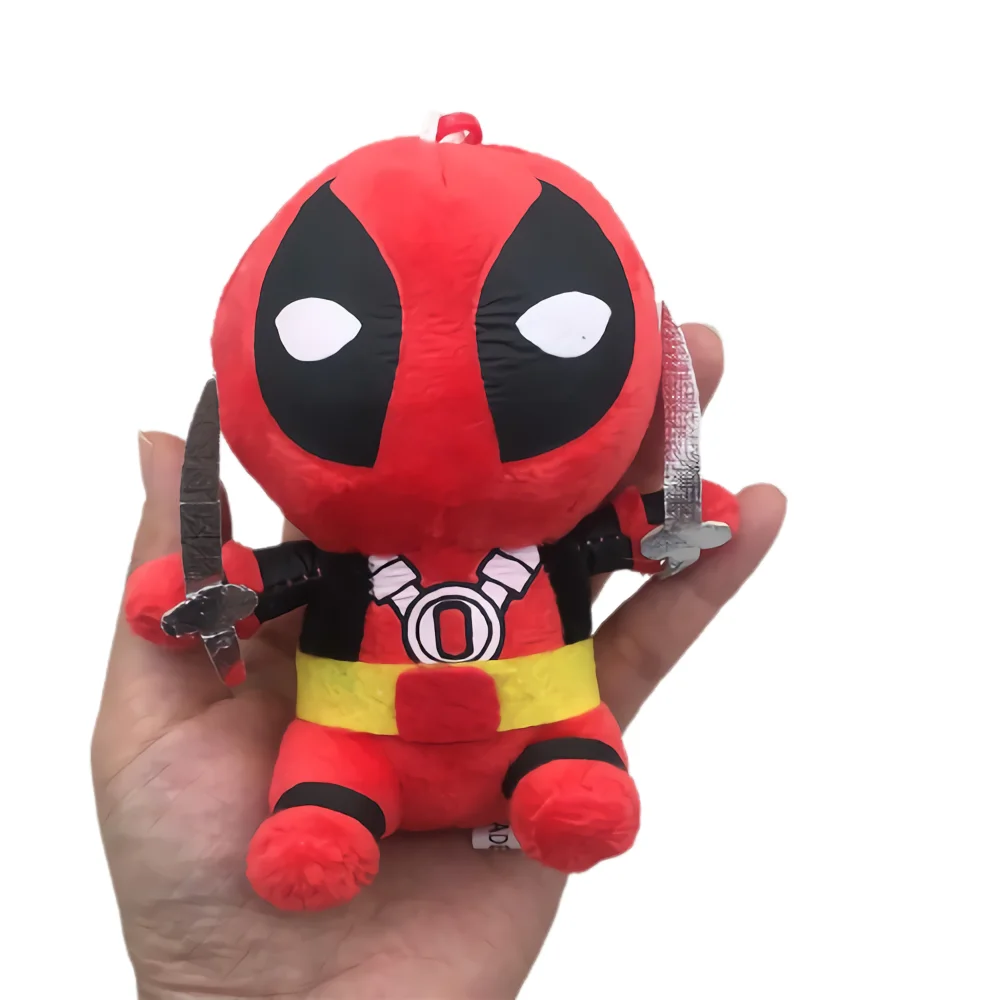 子供用のデッドプールの豪華な人形 12cmのメダリオン メダリオン チェーン付き ギフトに最適 Null Aliexpress
