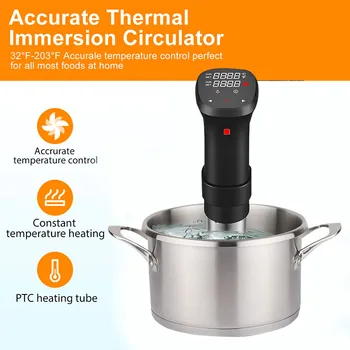 

1100W 20L Vacuum Slow Sous Vide Food Cooker IPX7 Waterproof LCD Digital Timer Display Powerful Immersion Circulator Machine