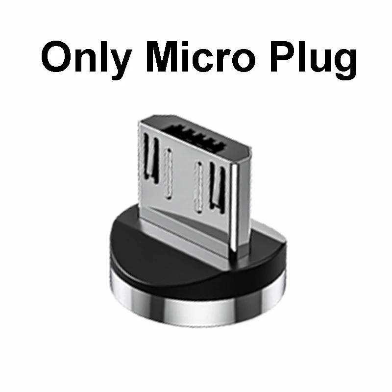 Only Micro Plug 5А Магнитный текательный Micro USB кабель светящийся type-C кабель для быстрой зарядки 8 Pin 1 м 2 м Магнитный свет светодиодный кабель type-C - Цвет: Only Micro Plug