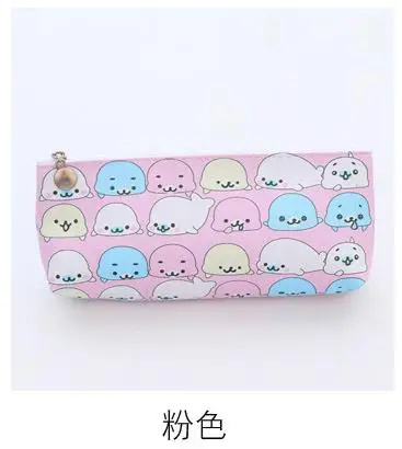 pink Креативный чехол-карандаш с рисунком животных для девочек, Подарочный Большой Вместительный чехол для карандашей, студенческие принадлежности, чехол-карандаш - Цвет: pink