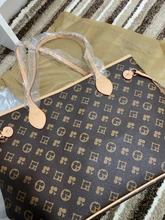 Bolso de compras Retro de gran capacidad para mujer, bolsa de mano de gran capacidad, de hombro, con imagen, de diseñador de lujo, Louis