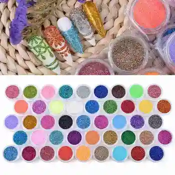 

Nail Powder Set 45 Glitter Mixed Colors For Beauty Nail Art Decoration Shiny Manicure Make Up Sequins Powder