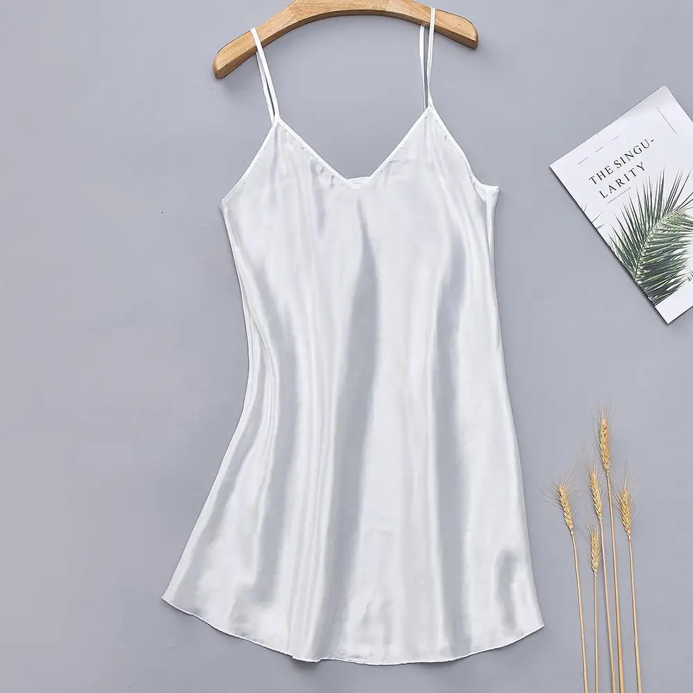 White Strap Китайский Женский Искусственный шелк вышивка невесты кимоно для невесты халат платье Сексуальная Мини Ночная рубашка пижамы Халаты для невесты S0102 - Цвет: White Strap