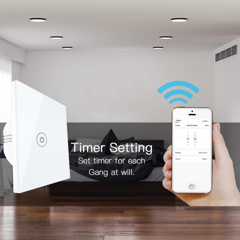 EU UK 2 Way WiFi Smart Multi-Control Switch for Light Work with Alexa Google Home No Hub Required Smart Life APP Remote Control