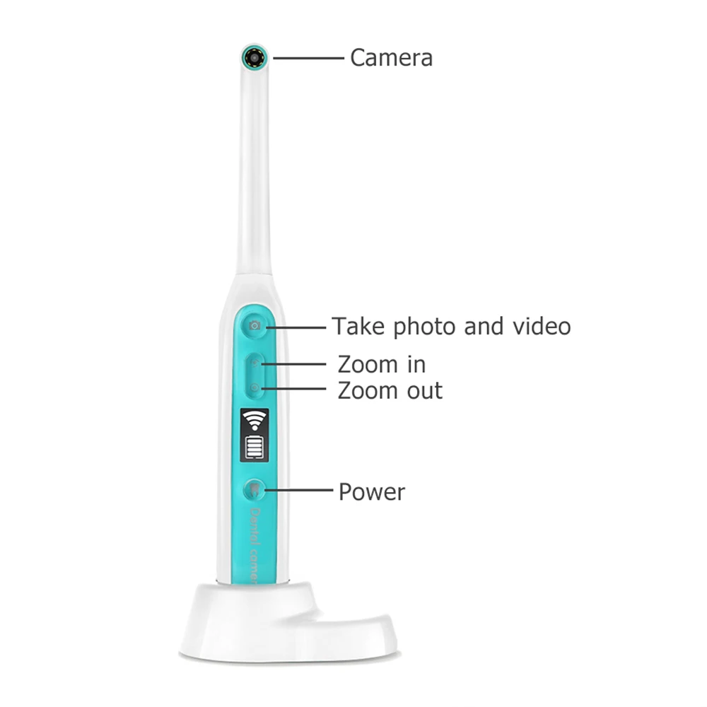 Vídeo para Ios Inspeção de Dentes sem Fio wi Endoscópio Dental Oral Ajustável Luzes Led Câmera Intraoral hd Android fi 8 10 8 ajustável luzes led câmera intraoral hd