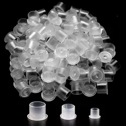 1000pcs Plastic Tattoo Ink Cups Caps With Base Holder Permanent Makeup Pigment Ink Caps Cups Tattoo Accessories