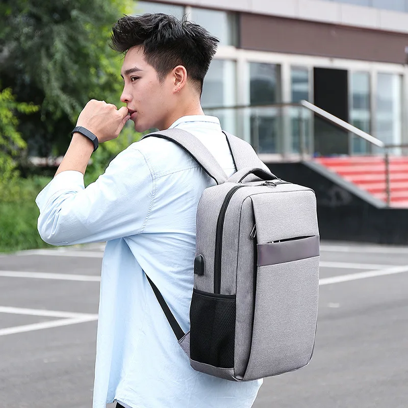 

Briefcase Hand Laptop Computer Bag USB Reflective Strip Waterproof Large Capacity 15.6-Inch Shoulder